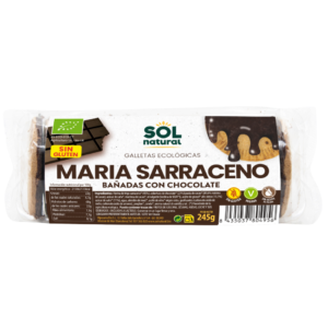 Marías trigo sarraceno bañadas de chocolate bio 245g