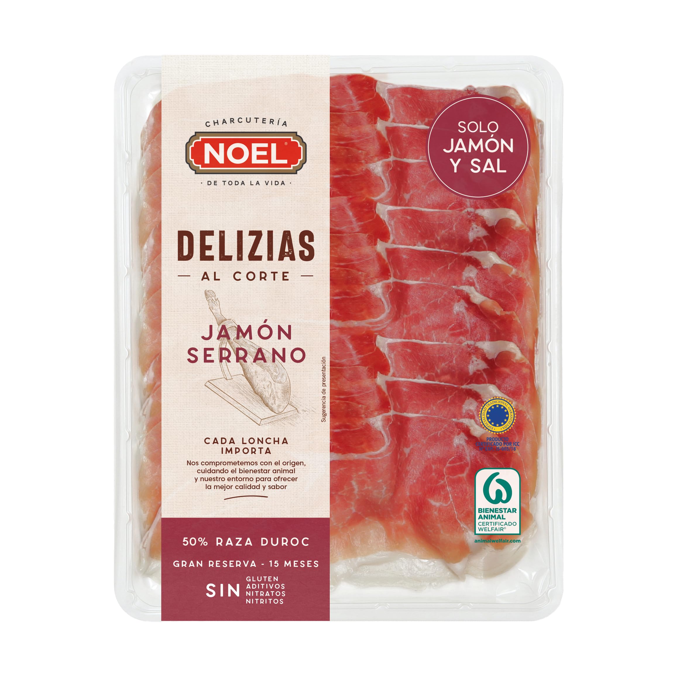 Jamón serrano Delizias al corte 100g