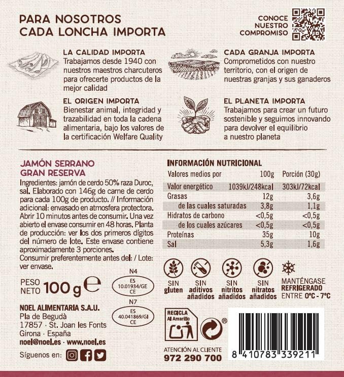 Jamón serrano Delizias al corte 100g - Imagen 2